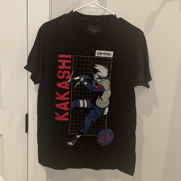 VGUC NARUTO Kakashi T Shirt Tee Short Sleeve Graphic Top Size M Medium - Picture 2 of 7